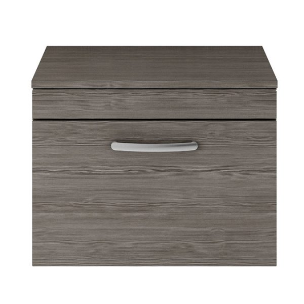 Brooklyn Wall Hung Countertop Basin Unit   Grey Avola   605mm incl. Basin - Image 4