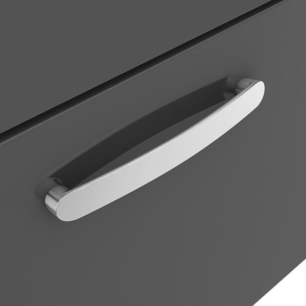 Brooklyn 500mm Gloss Grey Wall Hung 1 Drawer Vanity Unit - Image 5