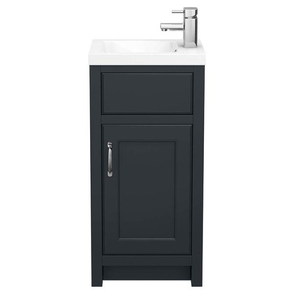 Chatsworth Traditional Graphite Small Vanity   400mm Wide - Image 6