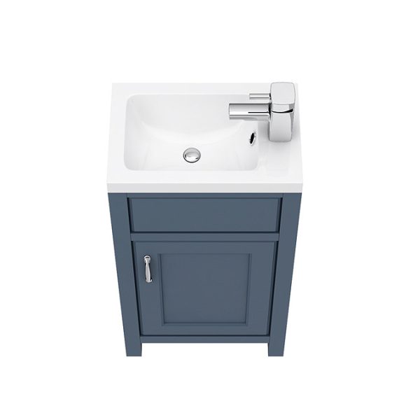 Chatsworth Traditional Blue Small Vanity   400mm Wide - Image 5