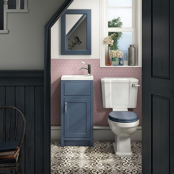 Chatsworth Traditional Blue Small Vanity   400mm Wide - Image 2