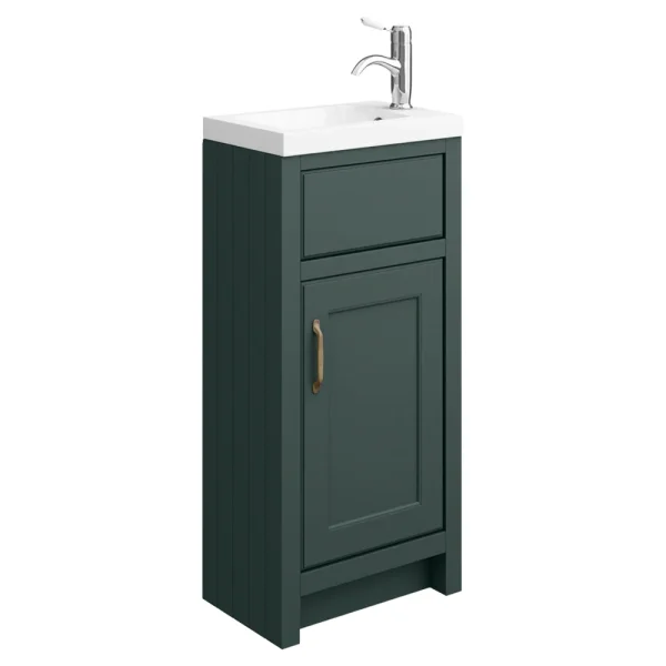Chatsworth Traditional Green Small Vanity   400mm Wide