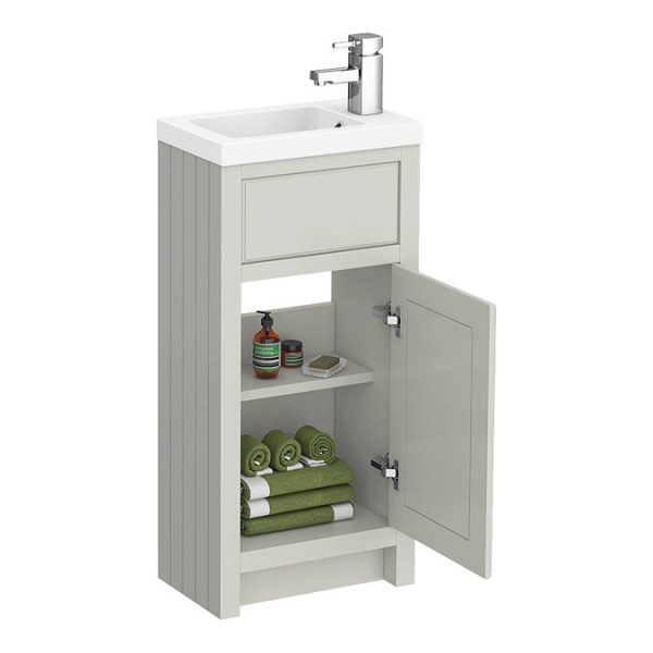 Chatsworth Traditional Grey Small Vanity   400mm Wide - Image 4