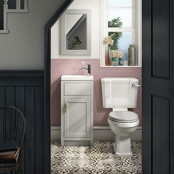 Chatsworth Traditional Grey Small Vanity   400mm Wide - Image 2