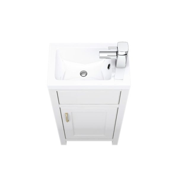Chatsworth Traditional White Small Vanity   400mm Wide - Image 5
