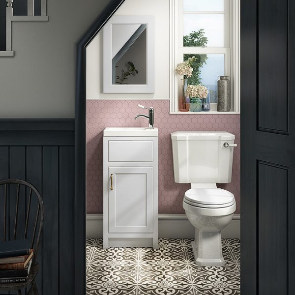 Chatsworth Traditional White Small Vanity   400mm Wide - Image 2