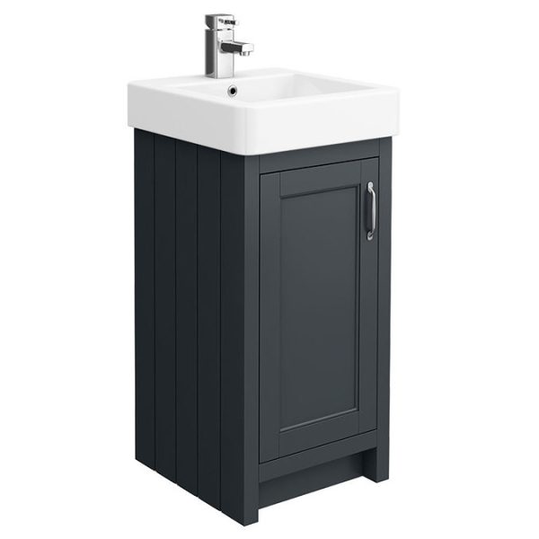 Chatsworth Traditional Graphite Vanity   425mm Wide - Image 3
