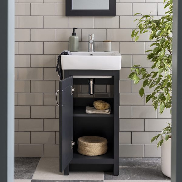 Chatsworth Traditional Graphite Vanity   425mm Wide - Image 5