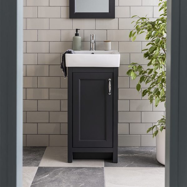 Chatsworth Traditional Graphite Vanity   425mm Wide - Image 4