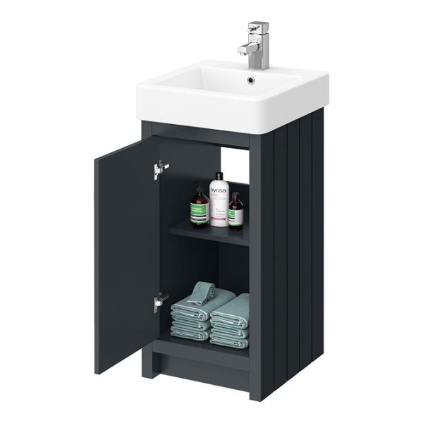 Chatsworth Traditional Graphite Vanity   425mm Wide - Image 6