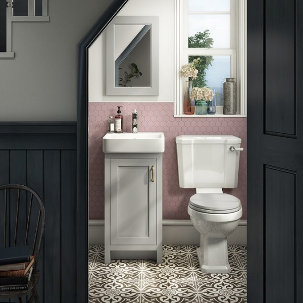 Chatsworth Traditional Grey Vanity   425mm Wide - Image 6