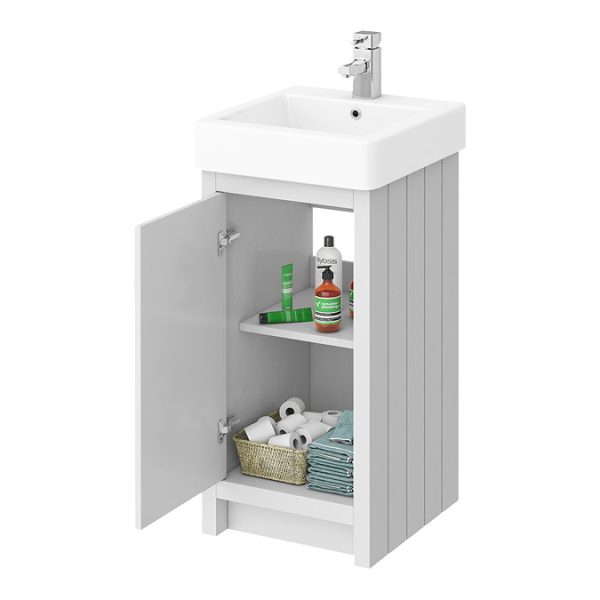 Chatsworth Traditional Grey Vanity   425mm Wide - Image 5