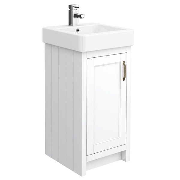 Chatsworth Traditional White Vanity   425mm Wide - Image 3