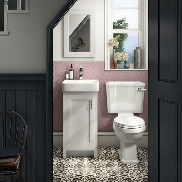 Chatsworth Traditional White Vanity   425mm Wide - Image 6