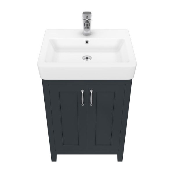 Chatsworth Traditional Graphite Vanity   560mm Wide - Image 8