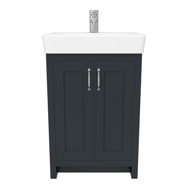 Chatsworth Traditional Graphite Vanity   560mm Wide - Image 9
