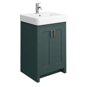 Chatsworth Traditional Green Vanity   560mm Wide