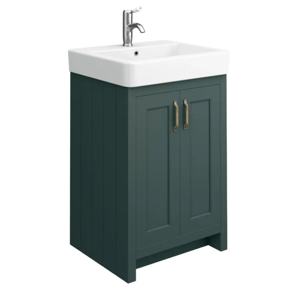 Chatsworth Traditional Green Vanity   560mm Wide