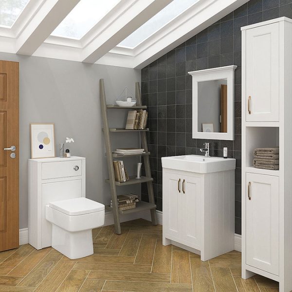 Chatsworth Traditional White Vanity   560mm Wide - Image 7