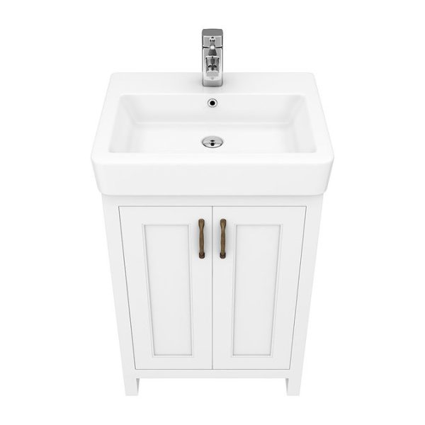 Chatsworth Traditional White Vanity   560mm Wide - Image 8