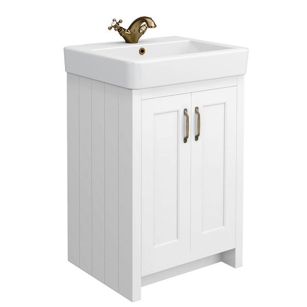 Chatsworth Traditional White Vanity   560mm Wide - Image 3