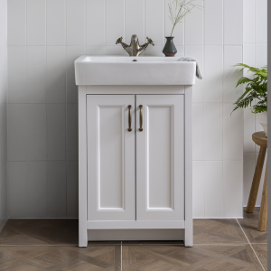 Chatsworth Traditional White Vanity   560mm Wide
