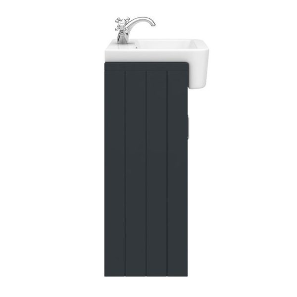 Chatsworth Traditional Graphite Semi Recessed Vanity   600mm Wide - Image 7