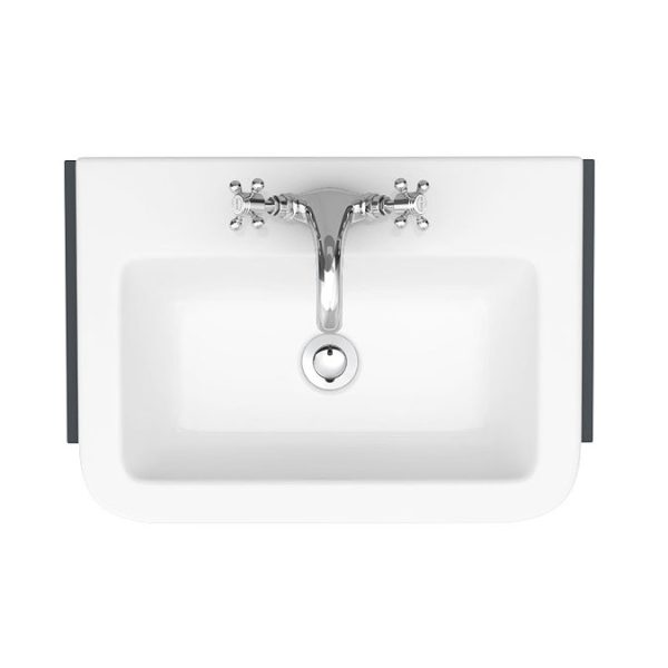 Chatsworth Traditional Graphite Semi Recessed Vanity   600mm Wide - Image 2