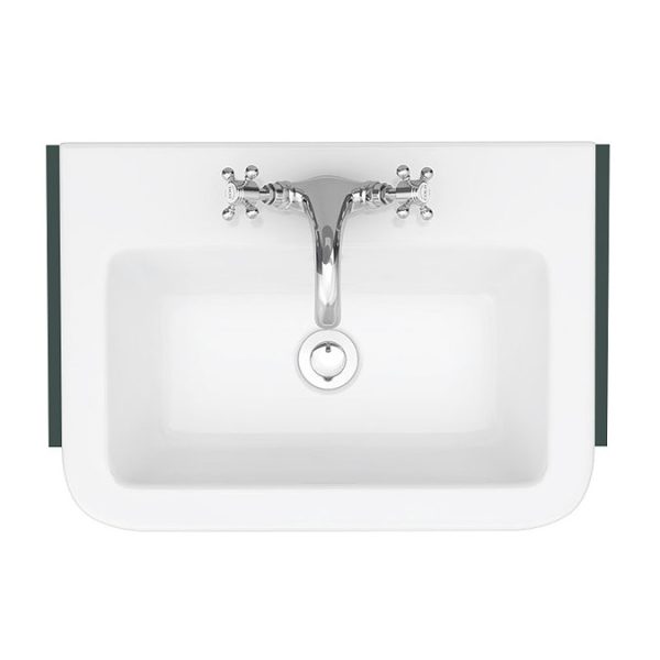 Chatsworth Traditional Green Semi Recessed Vanity   600mm Wide - Image 3