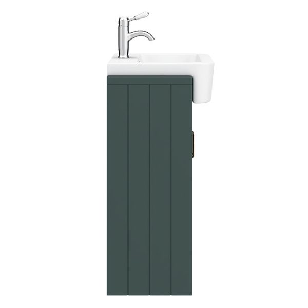 Chatsworth Traditional Green Semi Recessed Vanity   600mm Wide - Image 5