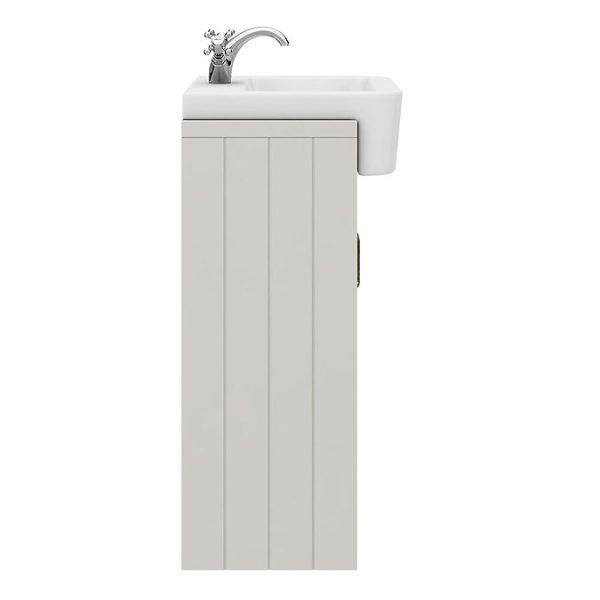 Chatsworth Traditional Grey Semi Recessed Vanity   600mm Wide - Image 7