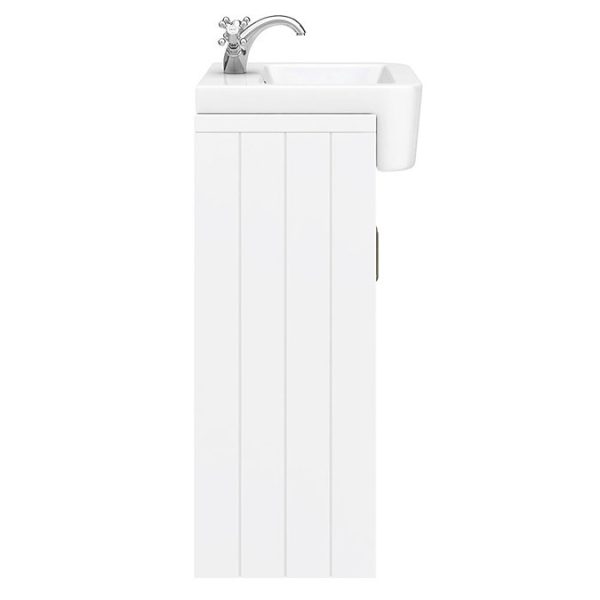 Chatsworth Traditional White Semi Recessed Vanity   600mm Wide - Image 7