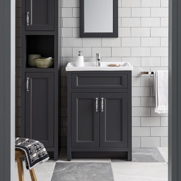 Chatsworth Traditional Graphite Vanity 620mm Wide - Image 5