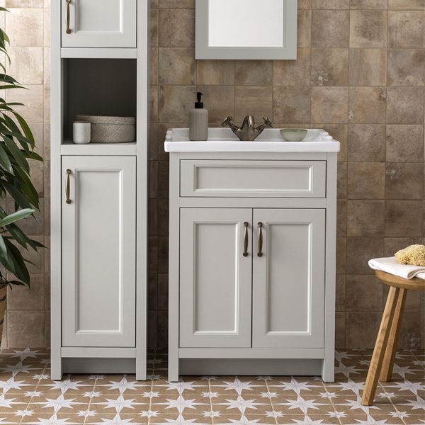Chatsworth Traditional Grey Vanity 620mm Wide - Image 2