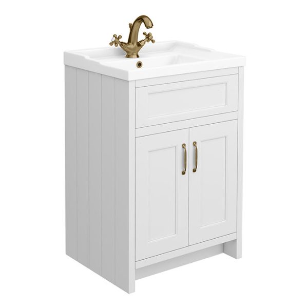 Chatsworth Traditional White Vanity 620mm Wide - Image 4
