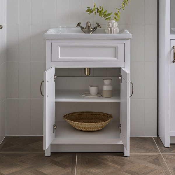 Chatsworth Traditional White Vanity 620mm Wide - Image 2
