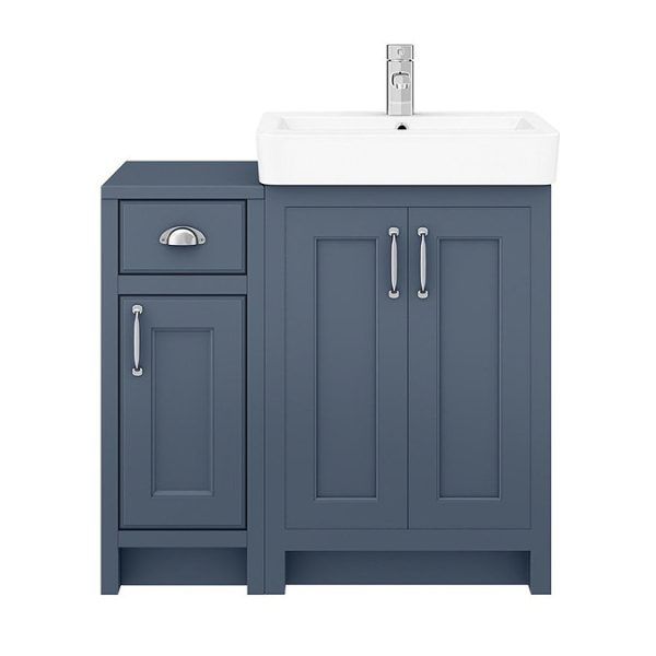 Chatsworth Traditional Blue 560mm Vanity Sink + 300mm Cupboard Unit - Image 8