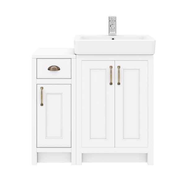 Chatsworth Traditional White 560mm Vanity Sink + 300mm Cupboard Unit - Image 10