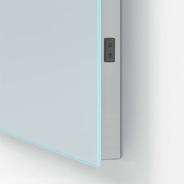 Calgary 500x700mm LED Mirror with Touch Sensor, Dimmer, Anti Fog + Shaving Port - Image 2
