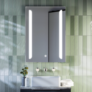 Calgary 500x700mm LED Mirror with Touch Sensor, Dimmer, Anti Fog + Shaving Port