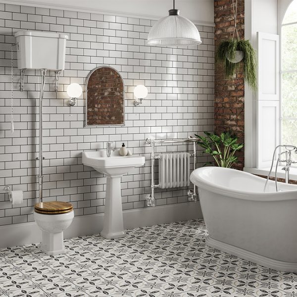 Carlton Traditional High Level Toilet with Soft Close Seat - Image 2