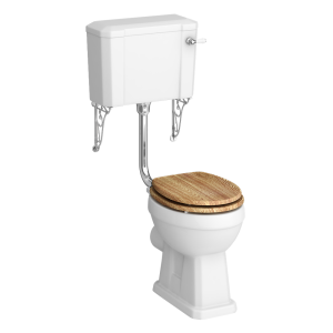 Carlton Traditional Low Level Toilet with Ornate Cistern Brackets and Soft Close Seat