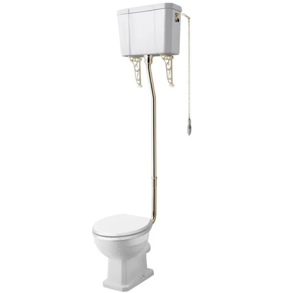 Carlton Gold High Level Traditional Toilet (WC, Cistern + Pan)