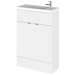 Hudson Reed Fusion Gloss White 605x260mm Compact Vanity Unit & Basin
