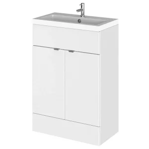 Hudson Reed Fusion Gloss White 605x360mm Vanity Unit & Basin