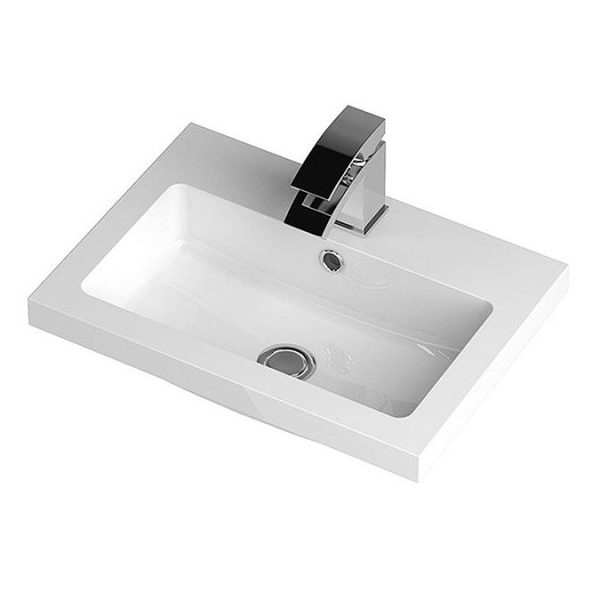 Hudson Reed Fusion Gloss White 505x360mm Vanity Unit & Basin - Image 3