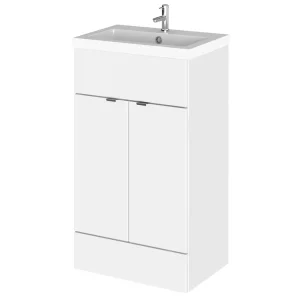Hudson Reed Fusion Gloss White 505x360mm Vanity Unit & Basin