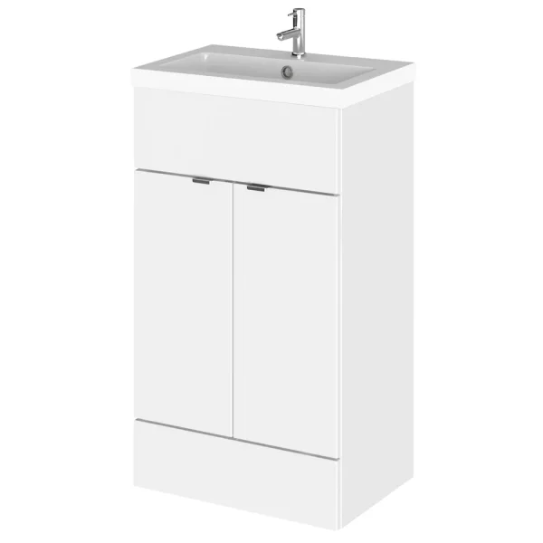 Hudson Reed Fusion Gloss White 505x360mm Vanity Unit & Basin