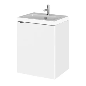Hudson Reed Fusion 400mm Gloss White Full Depth Wall Hung Unit & Basin