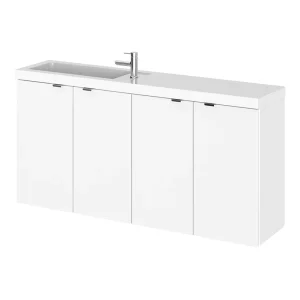 Hudson Reed Fusion 1000mm Gloss White Compact Wall Hung Unit & Basin